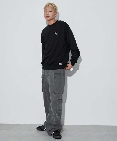 BEN DAVIS（ベンデイビス）の「∴WEGO/別注BENDAVISワンポイントプルオーバー（スウェット・メンズ・ブラック/オフホワイト/アッシュグレー・MEDIUM/LARGE）」の14枚目の写真