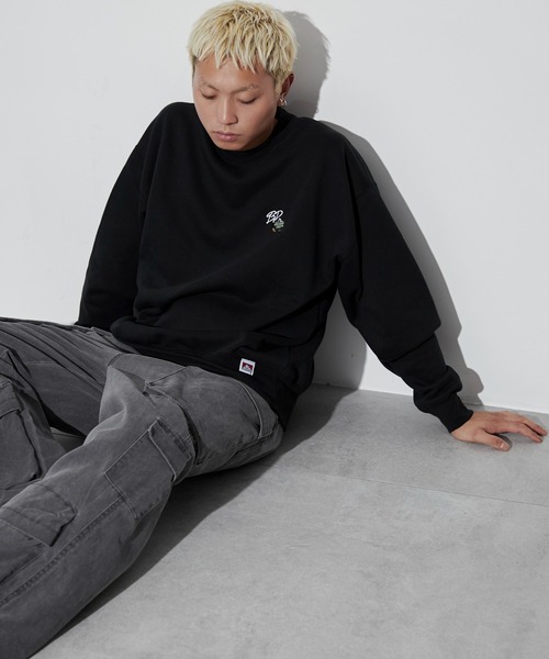 BEN DAVIS（ベンデイビス）の「∴WEGO/別注BENDAVISワンポイントプルオーバー（スウェット・メンズ・ブラック/オフホワイト/アッシュグレー・MEDIUM/LARGE）」の15枚目の写真