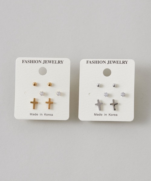 ciite' surgical stainless(シーテサージカルステンレス)の「【 金属アレルギー対応 】 3set pierce / ピアス3セット サージカルステンレス (両耳用)(ピアス(両耳用)・レディース・シルバー/ゴールド・FREE)」の12枚目の写真