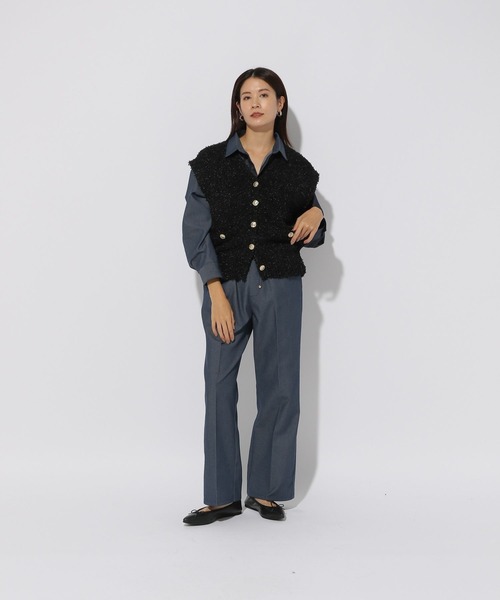 Elura(エルーラ)の「デニムシャツ/151673(シャツ/ブラウス・レディース・ネイビー・LARGE/MEDIUM)」の5枚目の写真