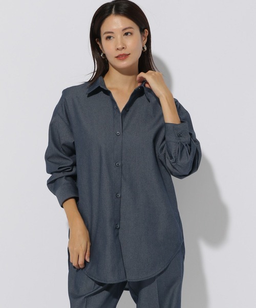 Elura(エルーラ)の「デニムシャツ/151673(シャツ/ブラウス・レディース・ネイビー・LARGE/MEDIUM)」の6枚目の写真