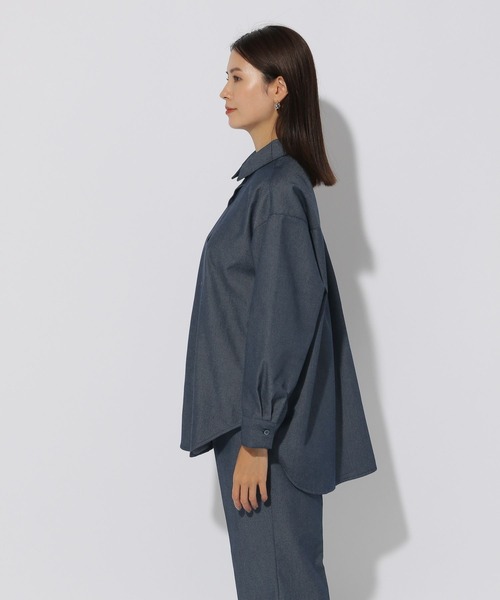 Elura(エルーラ)の「デニムシャツ/151673(シャツ/ブラウス・レディース・ネイビー・LARGE/MEDIUM)」の8枚目の写真