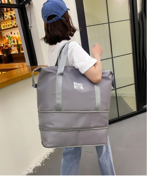 FREE STYLISTS（フリー スタイリスト）の「キルテキャスター付き ィングボストンバッグ 軽量 トラベルバッグ キャリーオン 3way（ショルダーバッグ・レディース・グレー/ブルー/ブラック/ダークパープル/ネイビー/パープル/グリーン/ピンク・FREE）」の21枚目の写真