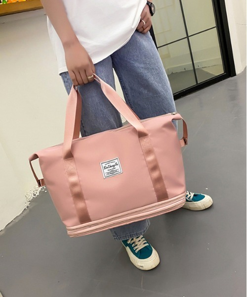FREE STYLISTS（フリー スタイリスト）の「キルテキャスター付き ィングボストンバッグ 軽量 トラベルバッグ キャリーオン 3way（ショルダーバッグ・レディース・グレー/ブルー/ブラック/ダークパープル/ネイビー/パープル/グリーン/ピンク・FREE）」の20枚目の写真