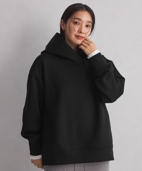 green label relaxing（グリーンレーベルリラクシング）の「＜at ease＞ダンボール フーディ（パーカー・レディース・ベージュ/ブラック/ライトグレー・FREE）」の9枚目の写真