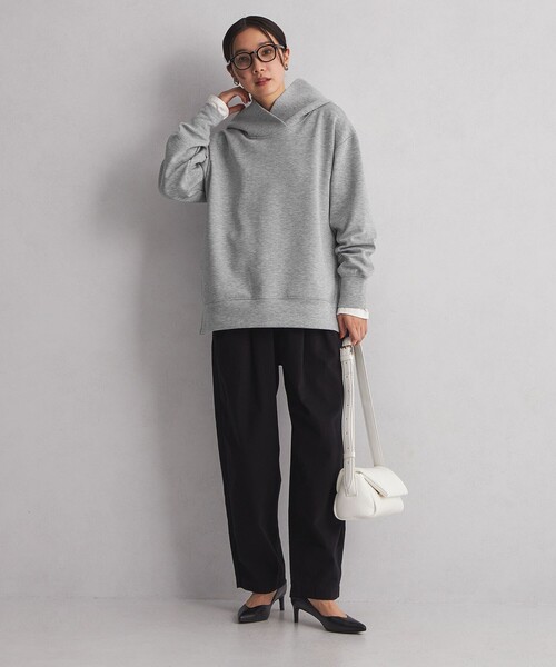 green label relaxing（グリーンレーベルリラクシング）の「＜at ease＞ダンボール フーディ（パーカー・レディース・ベージュ/ブラック/ライトグレー・FREE）」の15枚目の写真