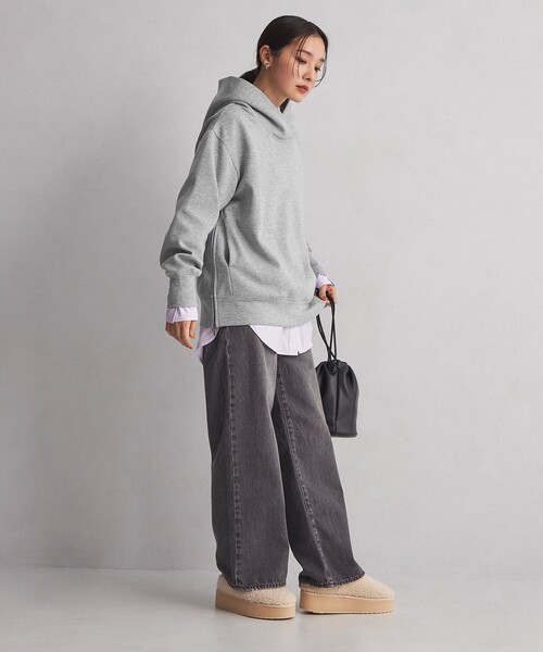 green label relaxing（グリーンレーベルリラクシング）の「＜at ease＞ダンボール フーディ（パーカー・レディース・ベージュ/ブラック/ライトグレー・FREE）」の20枚目の写真