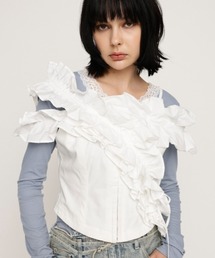 SLY(XC)DESIGN SHOULDER CORSET fUC V_[ RZbg(Vc/uEX)