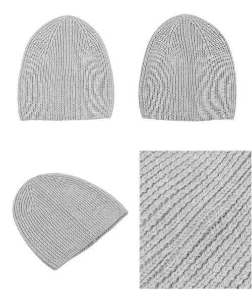 KOBE LETTUCE（コウベレタス）の「ウール混ニットビーニー（ニットキャップ/ビーニー・レディース・チャコール/ライトグレー/アイボリー/ブラック・FREE）」の9枚目の写真