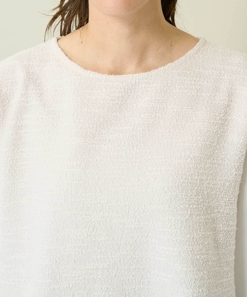 a.v.v（アーヴェヴェ）の「ラメブークレドッキングトップス（Tシャツ/カットソー・レディース・ブラック/アイボリー・36/42/40/38/34）」の15枚目の写真