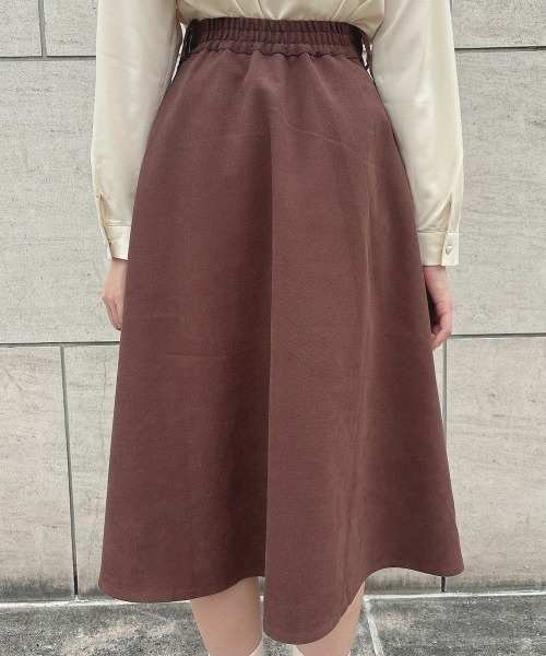 F i.n.t（フィント）の「【セットアップ対応】フロント釦タックフレアースカート/fint（スカート・レディース・ブラウン/グレー・FREE）」の6枚目の写真