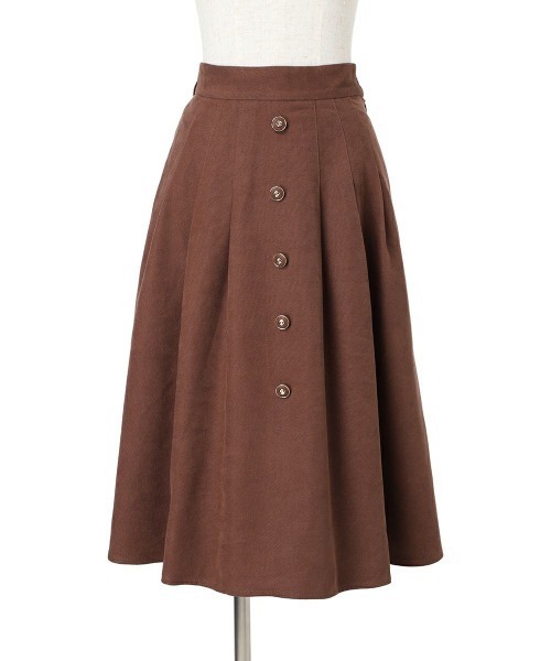 F i.n.t（フィント）の「【セットアップ対応】フロント釦タックフレアースカート/fint（スカート・レディース・ブラウン/グレー・FREE）」の11枚目の写真