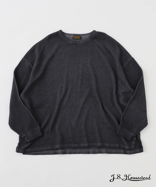 JOURNAL STANDARD J.S HOMESTEAD(ジャーナルスタンダードホームステッド)の「J.S.Homestead / ブリスターコード ロングスリーブ(Tシャツ/カットソー・メンズ・チャコールグレー/ネイビー/ブラック系その他・MEDIUM/LARGE)」の1枚目の写真