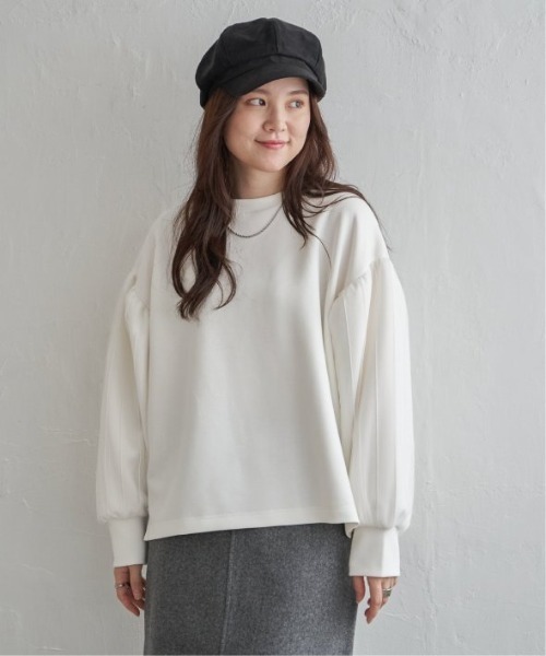LBC（エルビーシー）の「ポンチ袖チュールレイヤープルオーバー（Tシャツ/カットソー・レディース・ホワイト/ターコイズブルー/ブラック・M）」の9枚目の写真