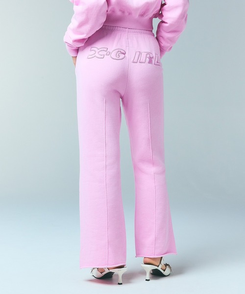 Russell Athletic（ラッセルアスレティック）の「X-girl x Russell FLARE SWEAT PANTS（スウェットパンツ・レディース・ピンク/ブラウン/チャコール・S/M）」の4枚目の写真