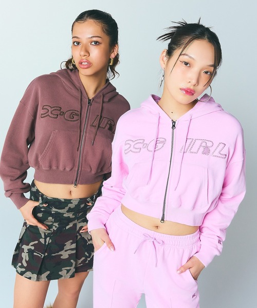Russell Athletic（ラッセルアスレティック）の「X-girl x Russell FLARE SWEAT PANTS（スウェットパンツ・レディース・ピンク/ブラウン/チャコール・S/M）」の6枚目の写真