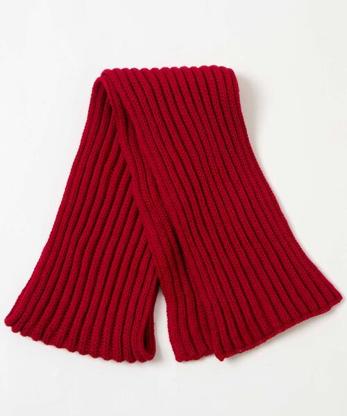 WEGO（ウィゴー）の「WEGO/リブマフラー（マフラー・レディース・ダークグレー/レッド/オフホワイト/ブラック/ブラウン・FREE）」の9枚目の写真