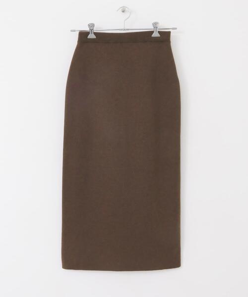 URBAN RESEARCH DOORS（アーバンリサーチドアーズ）の「スムースニットストレートスカート（スカート・レディース・グリーン/ブラウン/チャコールグレー・MEDIUM）」の20枚目の写真
