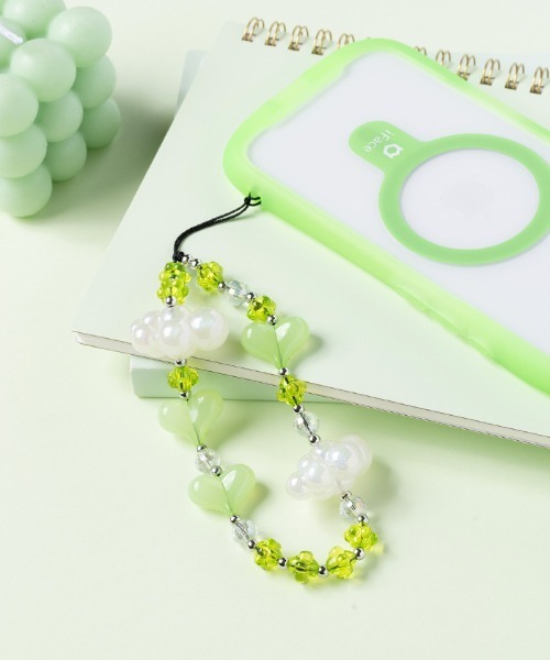 正規品stringtingカラフルハート雲スマホストラップ ♢String Ting♢スマホストラップ 雲xハート (String Ting