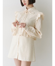 jouetie | ジャカードフリルチュニックシャツ(シャツ/ブラウス)