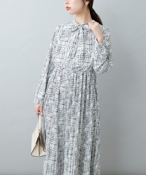 WEB限定】オケージョン対応可 / ボータイリボンプリーツワンピース