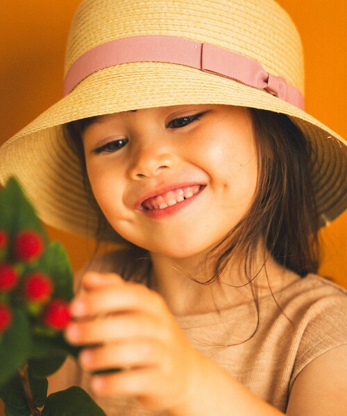 BEAMS mini（ビームスミニ）の「リボン ブレード ハット2025SS（52～54cm）（ハット・キッズ・ナチュラル/ブルー・ONE SIZE）」の8枚目の写真