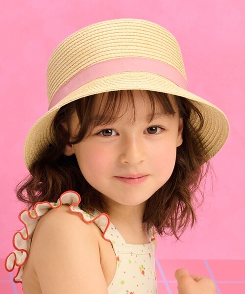 BEAMS mini（ビームスミニ）の「リボン ブレード ハット2025SS（52～54cm）（ハット・キッズ・ナチュラル/ブルー・ONE SIZE）」の12枚目の写真