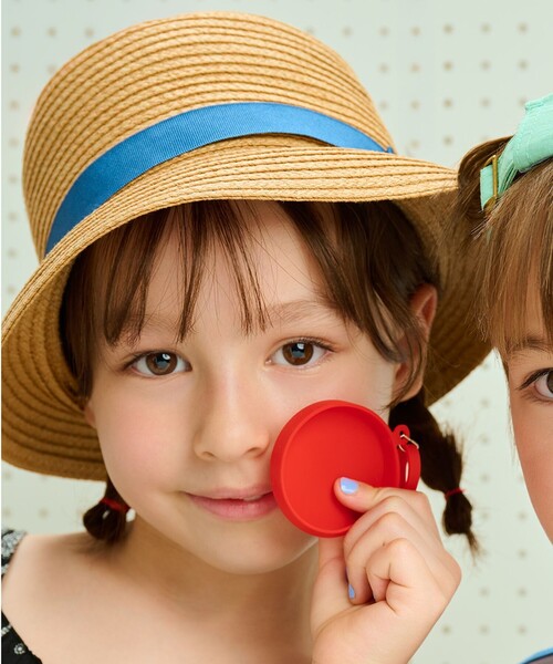 BEAMS mini（ビームスミニ）の「リボン ブレード ハット2025SS（52～54cm）（ハット・キッズ・ナチュラル/ブルー・ONE SIZE）」の11枚目の写真