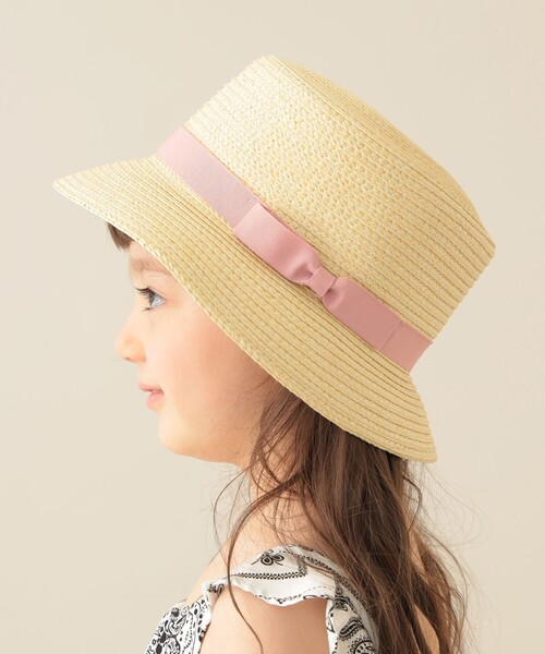 BEAMS mini（ビームスミニ）の「リボン ブレード ハット2025SS（52～54cm）（ハット・キッズ・ナチュラル/ブルー・ONE SIZE）」の9枚目の写真