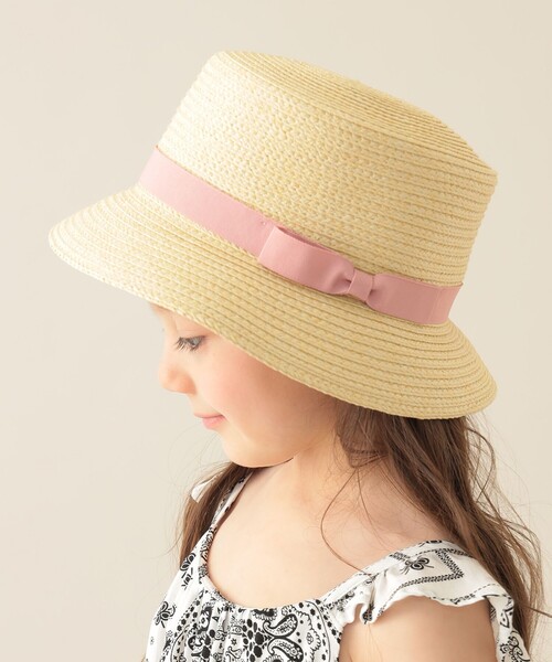 BEAMS mini（ビームスミニ）の「リボン ブレード ハット2025SS（52～54cm）（ハット・キッズ・ナチュラル/ブルー・ONE SIZE）」の17枚目の写真