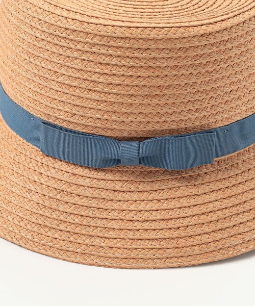 BEAMS mini（ビームスミニ）の「リボン ブレード ハット2025SS（52～54cm）（ハット・キッズ・ナチュラル/ブルー・ONE SIZE）」の5枚目の写真