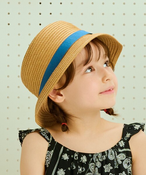 BEAMS mini（ビームスミニ）の「リボン ブレード ハット2025SS（52～54cm）（ハット・キッズ・ナチュラル/ブルー・ONE SIZE）」の19枚目の写真