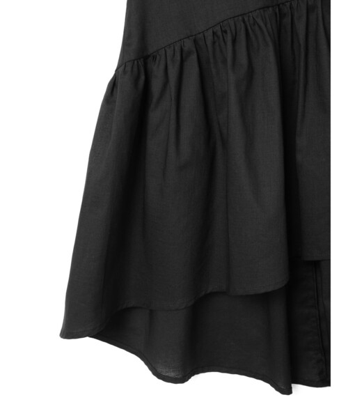 mizuiroind(ミズイロインド)の「mizuiro ind ウエストギャザーシャツ(シャツ/ブラウス・レディース・その他/ブラック/オフホワイト・FREE)」の16枚目の写真