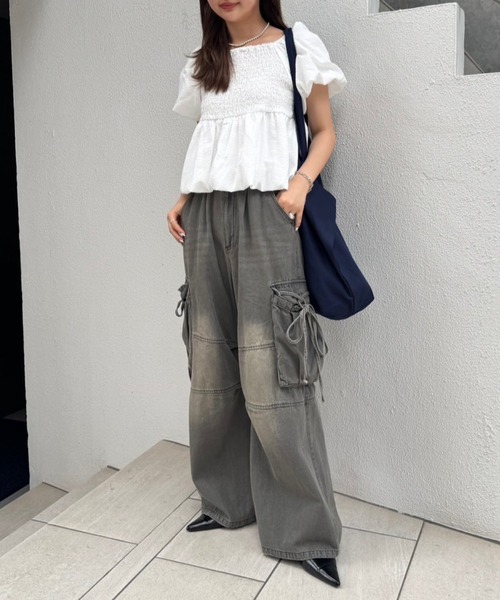 kastane  カーゴデニムパンツ セール】【新色追加/3サイズ展開/WEB限定サイズ】カーゴデニム