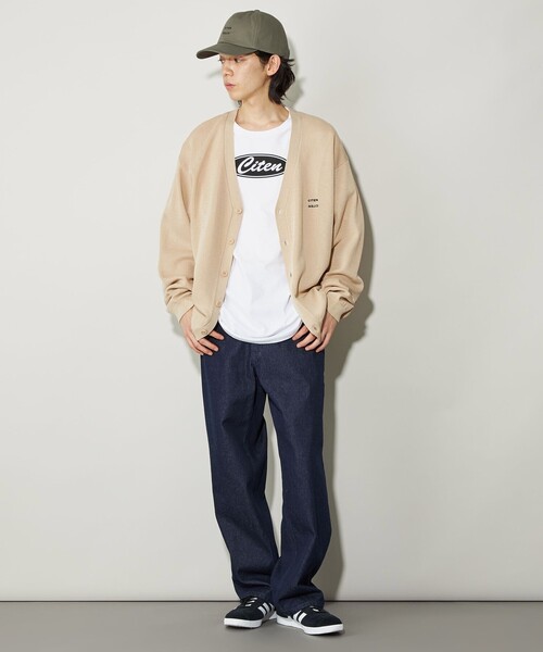 CITEN（シテン）の「＜CITEN＞エッセンシャルVネックカーディガン（カーディガン/ボレロ・メンズ・ブラック/ベージュ/ライトグレー/ブラウン・L/M）」の9枚目の写真