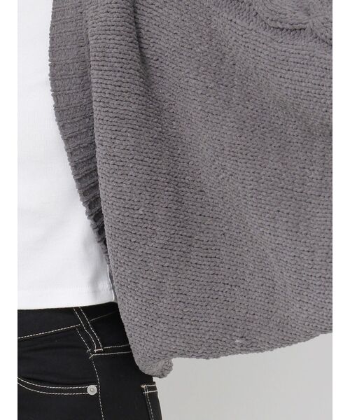 GYDA（ジェイダ）の「バルーンスリーブケーブルニットボレロ（カーディガン/ボレロ・レディース・ミント/チャコールグレー/オフホワイト/ピンク・FREE）」の7枚目の写真