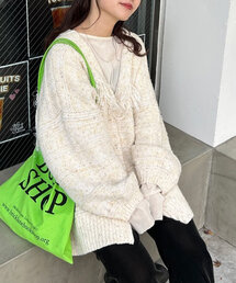 Kastane | 【前後2WAY】フリンジMIXニットカーディガン(カーディガン/ボレロ)