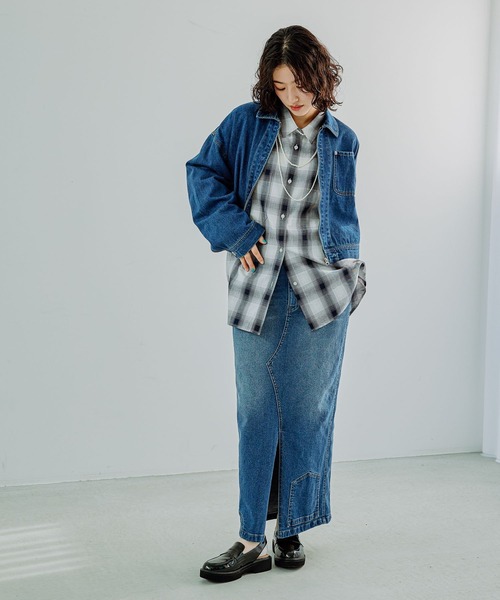 LEPSIM（レプシィム）の「ZIPショートデニムジャケット　286815（デニムジャケット・レディース・ライトブルー/ブルー・FREE）」の15枚目の写真