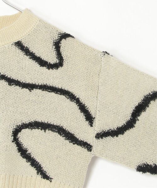 VENCEEXCHANGE(ヴァンスエクスチェンジ)の「ラインジャガードクロップドプルオーバー(ニット/セーター・レディース・ブラック/アイボリー/グレー・FREE)」の6枚目の写真