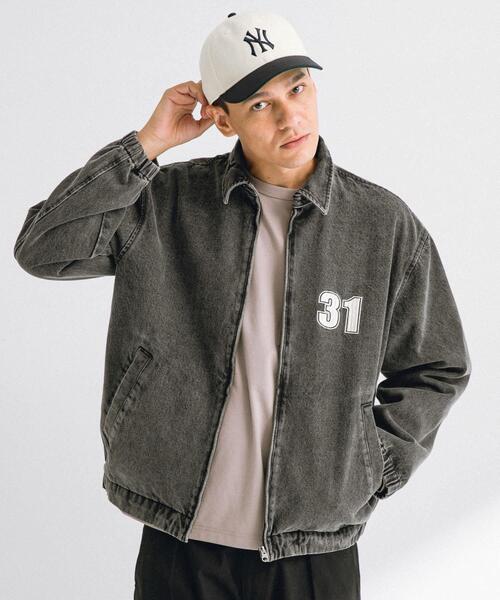 URBAN RESEARCH Sonny Label（アーバンリサーチサニーレーベル）の「ナンバリング刺繍デニムジャケット（デニムジャケット・メンズ・インディゴブルー/ブラック・LARGE/MEDIUM）」の2枚目の写真