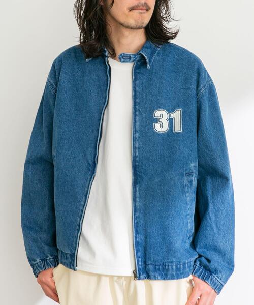 URBAN RESEARCH Sonny Label（アーバンリサーチサニーレーベル）の「ナンバリング刺繍デニムジャケット（デニムジャケット・メンズ・インディゴブルー/ブラック・LARGE/MEDIUM）」の13枚目の写真