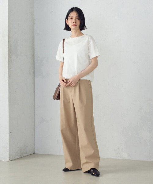 COMME CA MODELS(コムサモデルズ)の「【美しいベーシックパンツ】ワイドシルエット チノパンツ(チノパンツ・レディース・ベージュ/ブラック/ホワイト/ライトグレー・SMALL/MEDIUM/LARGE/X-LARGE/X-SMALL)」の7枚目の写真