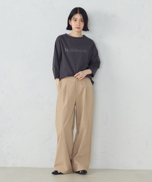COMME CA MODELS(コムサモデルズ)の「【美しいベーシックパンツ】ワイドシルエット チノパンツ(チノパンツ・レディース・ベージュ/ブラック/ホワイト/ライトグレー・SMALL/MEDIUM/LARGE/X-LARGE/X-SMALL)」の8枚目の写真