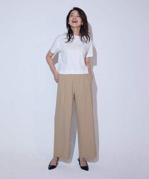 COMME CA MODELS(コムサモデルズ)の「【美しいベーシックパンツ】ワイドシルエット チノパンツ(チノパンツ・レディース・ベージュ/ブラック/ホワイト/ライトグレー・SMALL/MEDIUM/LARGE/X-LARGE/X-SMALL)」の12枚目の写真