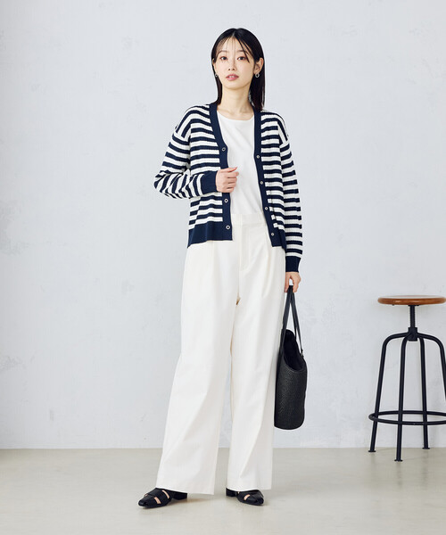 COMME CA MODELS(コムサモデルズ)の「【美しいベーシックパンツ】ワイドシルエット チノパンツ(チノパンツ・レディース・ベージュ/ブラック/ホワイト/ライトグレー・SMALL/MEDIUM/LARGE/X-LARGE/X-SMALL)」の17枚目の写真