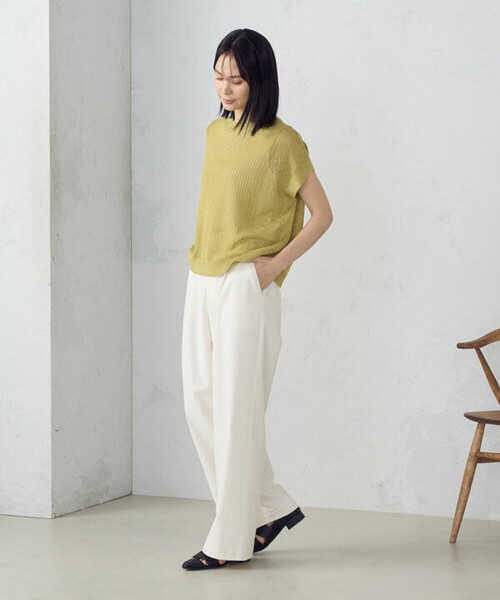 COMME CA MODELS(コムサモデルズ)の「【美しいベーシックパンツ】ワイドシルエット チノパンツ(チノパンツ・レディース・ベージュ/ブラック/ホワイト/ライトグレー・SMALL/MEDIUM/LARGE/X-LARGE/X-SMALL)」の19枚目の写真