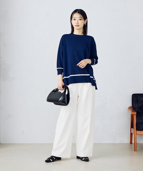 COMME CA MODELS(コムサモデルズ)の「【美しいベーシックパンツ】ワイドシルエット チノパンツ(チノパンツ・レディース・ベージュ/ブラック/ホワイト/ライトグレー・SMALL/MEDIUM/LARGE/X-LARGE/X-SMALL)」の22枚目の写真