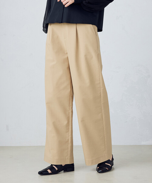 COMME CA MODELS(コムサモデルズ)の「【美しいベーシックパンツ】ワイドシルエット チノパンツ(チノパンツ・レディース・ベージュ/ブラック/ホワイト/ライトグレー・SMALL/MEDIUM/LARGE/X-LARGE/X-SMALL)」の5枚目の写真