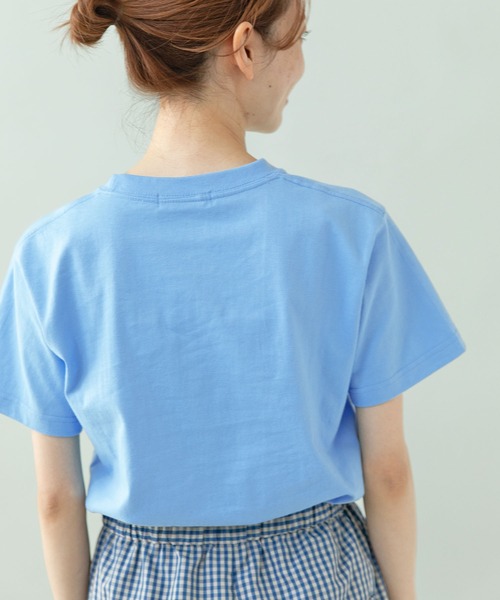 PAR ICI(パーリッシィ)の「ヤシの木 ハンドステッチ風Tシャツ(Tシャツ/カットソー・レディース・ホワイト/サックスブルー/グレー・FREE)」の6枚目の写真