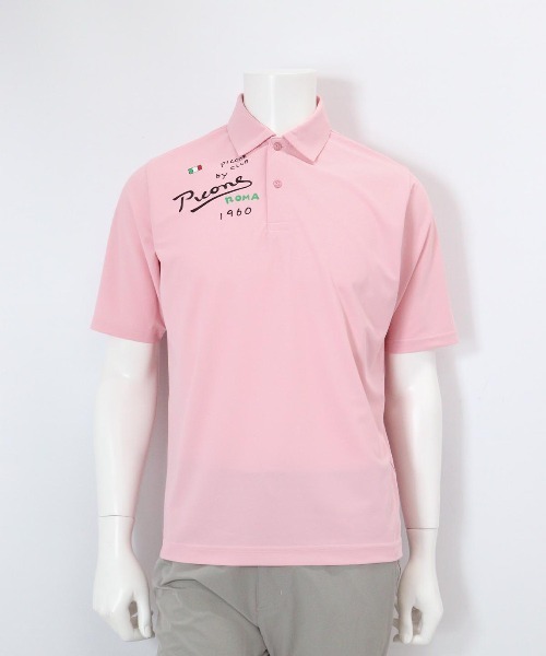 Picone CLUB(ピッコーネクラブ)の「【メンズ】速乾プリントポロシャツ(ポロシャツ・メンズ・ホワイト/ピンク/ライトブルー/ネイビー・M/LL/L)」の4枚目の写真